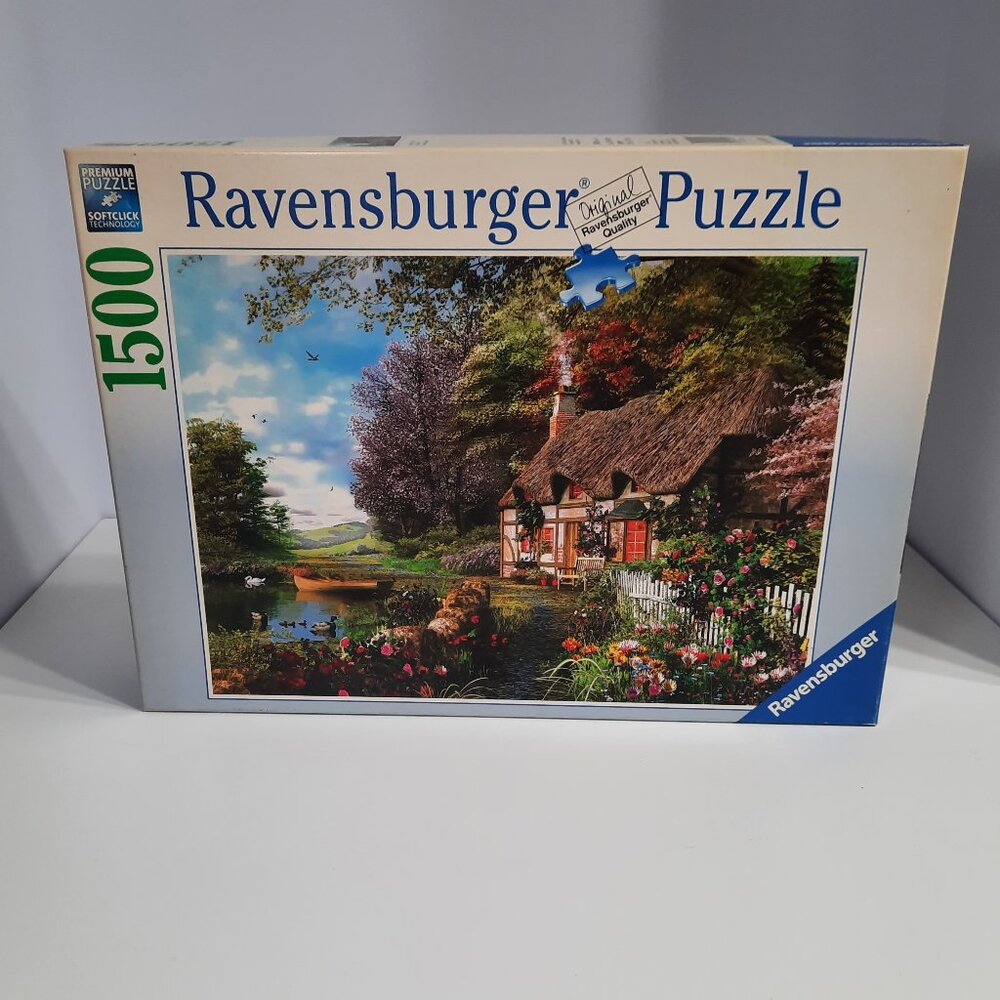 Ravensburger 1500 Piece Puzzle Country Cottage 162024 Sealed Bag Complete